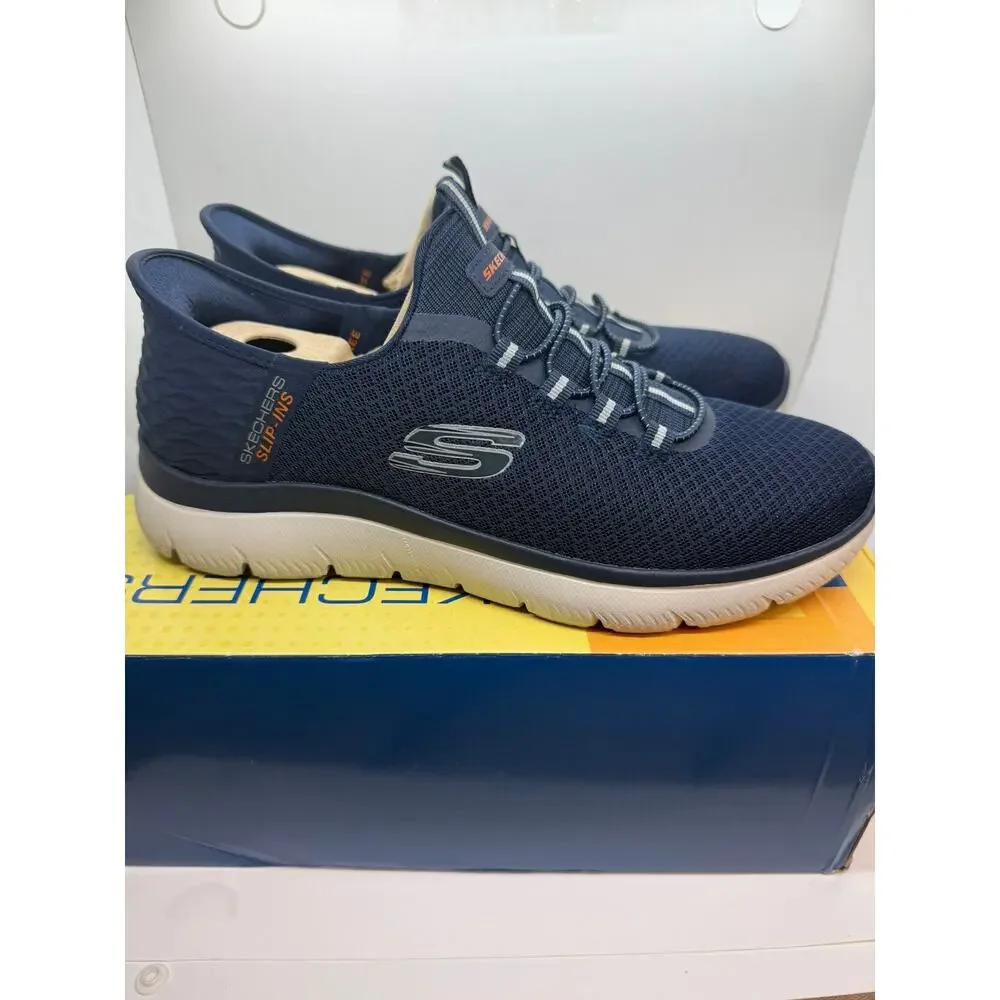 Skechers Slip-Ins Summits High Range Sneaker Men US 9 Lace-Up Navy 232457 / NVY